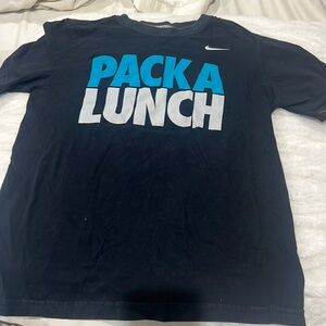 Nike T-shirt boys size s “ Pack a Lunch “  used in good condition